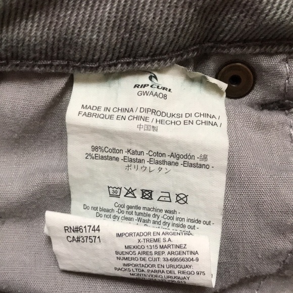 Rip Curl 5 button green acid washed jean shorts sz 5 - Picture 6 of 6